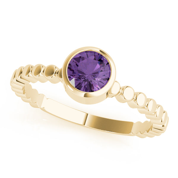 Opulent Fashion Band Round Diamond Engagement Ring in 10K/14K gold and platinum with certified lab-grown or natural diamonds