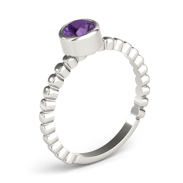 Opulent Fashion Band Round Diamond Engagement Ring in 10K/14K gold and platinum with certified lab-grown or natural diamonds