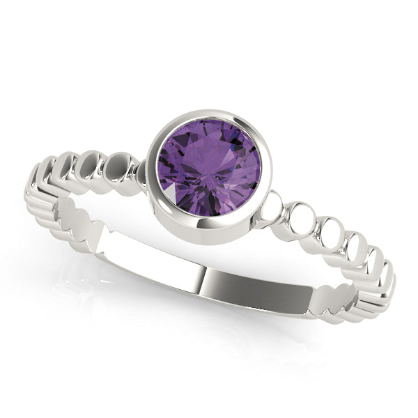 Opulent Fashion Band Round Diamond Engagement Ring in 10K/14K gold and platinum with certified lab-grown or natural diamonds