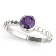 Opulent Fashion Band Round Diamond Engagement Ring in 10K/14K gold and platinum with certified lab-grown or natural diamonds