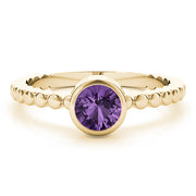 Opulent Fashion Band Round Diamond Engagement Ring in 10K/14K gold and platinum with certified lab-grown or natural diamonds