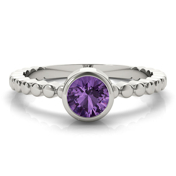 Opulent Fashion Band Round Diamond Engagement Ring in 10K/14K gold and platinum with certified lab-grown or natural diamonds