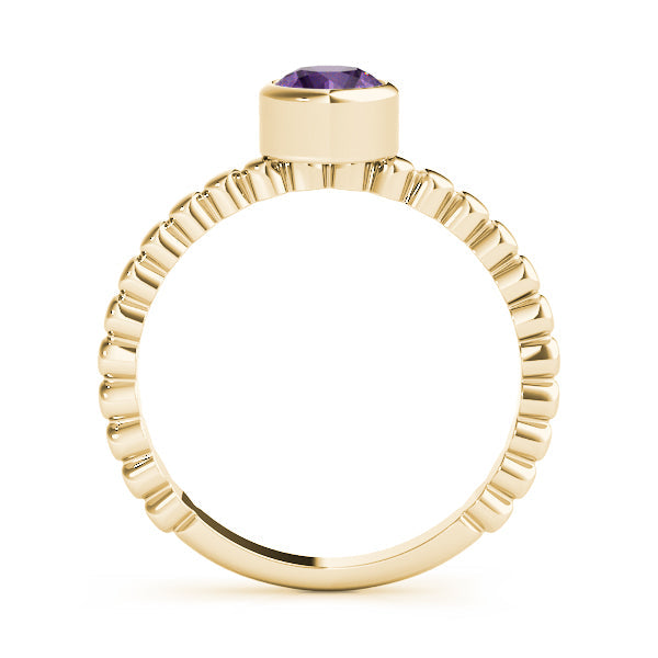 Opulent Fashion Band Round Diamond Engagement Ring in 10K/14K gold and platinum with certified lab-grown or natural diamonds