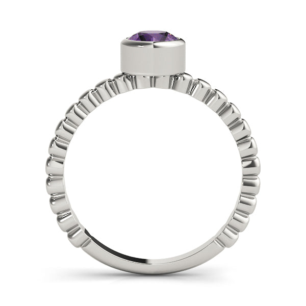 Opulent Fashion Band Round Diamond Engagement Ring in 10K/14K gold and platinum with certified lab-grown or natural diamonds