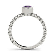 Opulent Fashion Band Round Diamond Engagement Ring in 10K/14K gold and platinum with certified lab-grown or natural diamonds