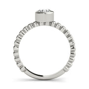 Opulent Fashion Band Round Diamond Engagement Ring in 10K/14K gold and platinum with certified lab-grown or natural diamonds