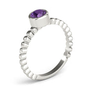 Opulent Fashion Band Round Diamond Engagement Ring in 10K/14K gold and platinum with certified lab-grown or natural diamonds