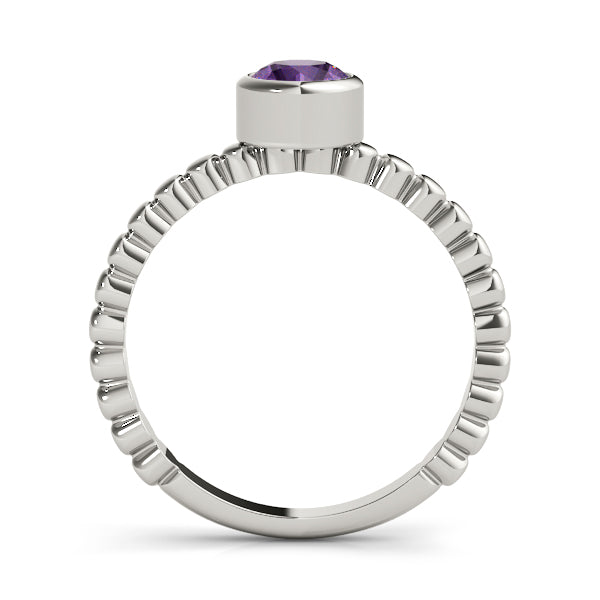 Opulent Fashion Band Round Diamond Engagement Ring in 10K/14K gold and platinum with certified lab-grown or natural diamonds