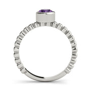 Opulent Fashion Band Round Diamond Engagement Ring in 10K/14K gold and platinum with certified lab-grown or natural diamonds