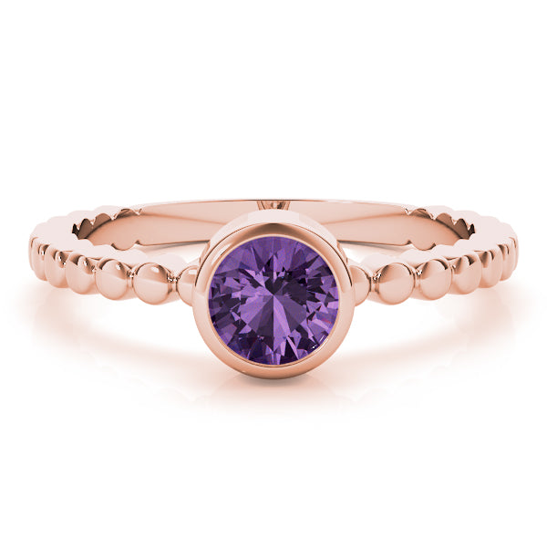 Opulent Fashion Band Round Diamond Engagement Ring in 10K/14K gold and platinum with certified lab-grown or natural diamonds