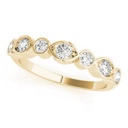 Stackable Half Eternity Ring in 10K/14K gold and platinum with certified lab-grown or natural diamonds