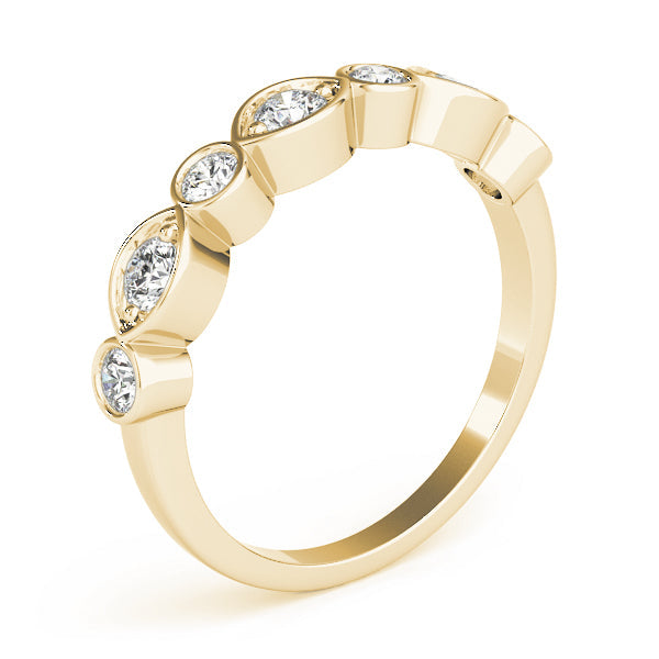 Stackable Half Eternity Ring in Gold & Platinum