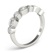 Stackable Half Eternity Ring in Gold & Platinum