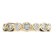 Stackable Half Eternity Ring in Gold & Platinum