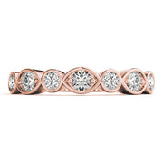 Stackable Half Eternity Ring in Gold & Platinum