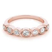 Stackable Half Eternity Ring in Gold & Platinum