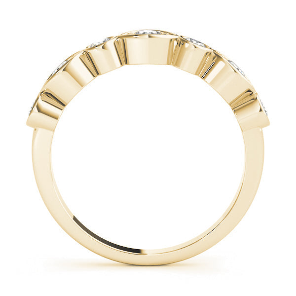 Stackable Half Eternity Ring in Gold & Platinum