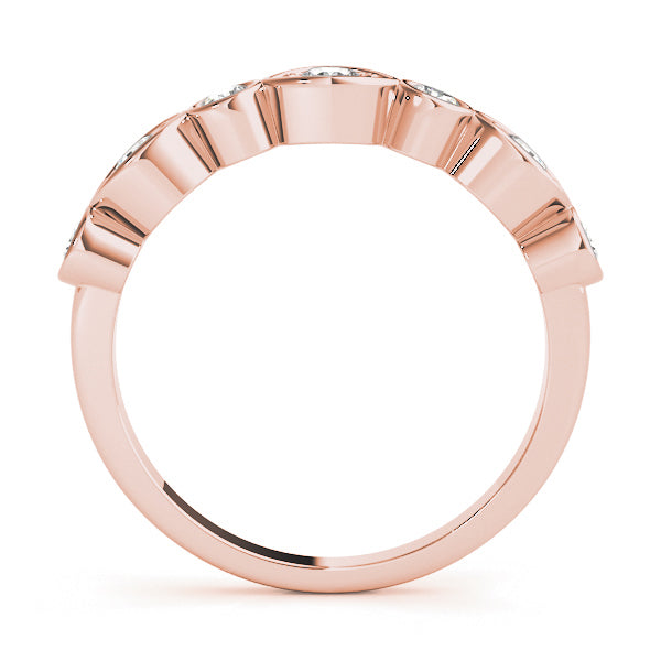 Stackable Half Eternity Ring in Gold & Platinum