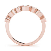 Stackable Half Eternity Ring in Gold & Platinum
