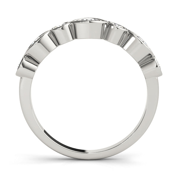 Stackable Half Eternity Ring in Gold & Platinum