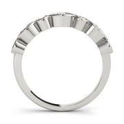 Stackable Half Eternity Ring in Gold & Platinum