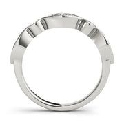 Bezel Set Stackable Half Eternity Ring in Gold & Platinum