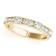 Channel in Prong Stackable Half Eternity Ring in 10K/14K gold and platinum with certified lab-grown or natural diamonds