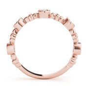 Bezel Set Stackable Half Eternity Ring in Gold & Platinum