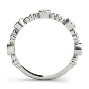 Bezel Set Stackable Half Eternity Ring in Gold & Platinum
