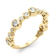 B-Dwn Chg. Half Eternity Ring in Gold & Platinum