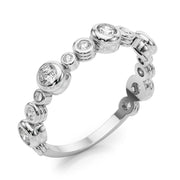 B-Dwn Chg. Half Eternity Ring in Gold & Platinum