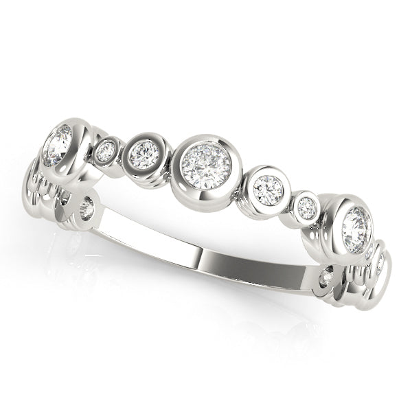 B-Dwn Chg. Half Eternity Ring in Gold & Platinum