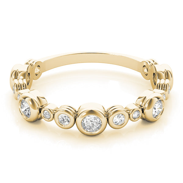 B-Dwn Chg. Half Eternity Ring in Gold & Platinum