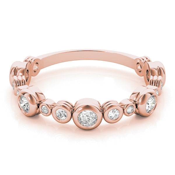B-Dwn Chg. Half Eternity Ring in Gold & Platinum