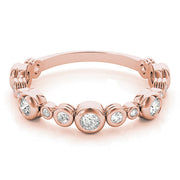 B-Dwn Chg. Half Eternity Ring in Gold & Platinum