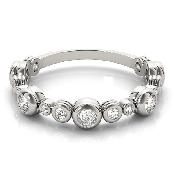 B-Dwn Chg. Half Eternity Ring in Gold & Platinum