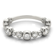 B-Dwn Chg. Half Eternity Ring in Gold & Platinum