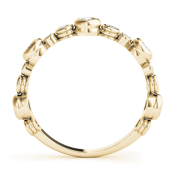 B-Dwn Chg. Half Eternity Ring in Gold & Platinum