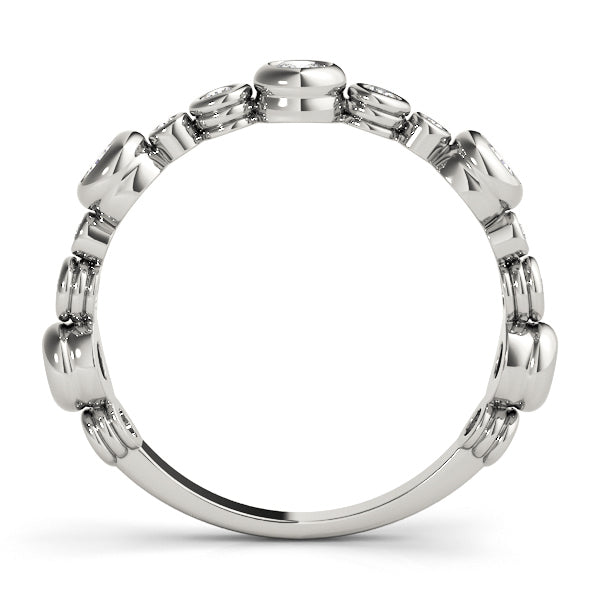 B-Dwn Chg. Half Eternity Ring in Gold & Platinum