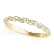 Twisting Half Eternity Ring in 10K/14K gold and platinum with certified lab-grown or natural diamonds