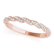 Twisting Half Eternity Ring in Gold & Platinum