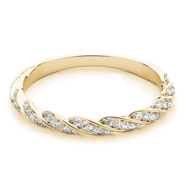 Twisting Half Eternity Ring in Gold & Platinum