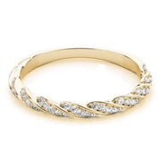 Twisting Half Eternity Ring in Gold & Platinum