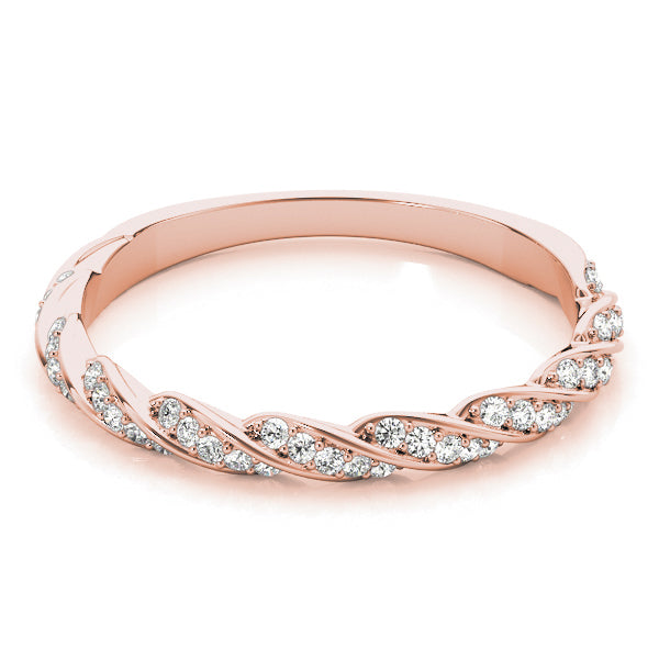 Twisting Half Eternity Ring in Gold & Platinum