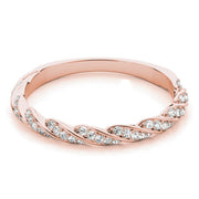 Twisting Half Eternity Ring in Gold & Platinum