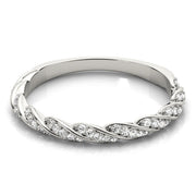 Twisting Half Eternity Ring in Gold & Platinum