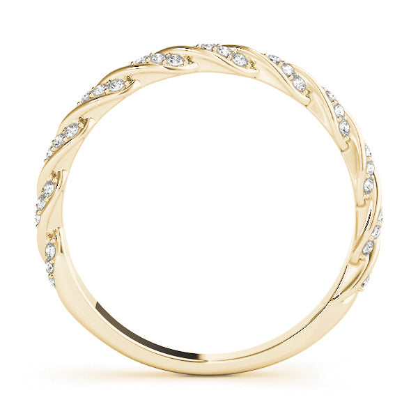 Twisting Half Eternity Ring in Gold & Platinum