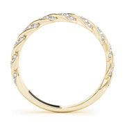 Twisting Half Eternity Ring in Gold & Platinum