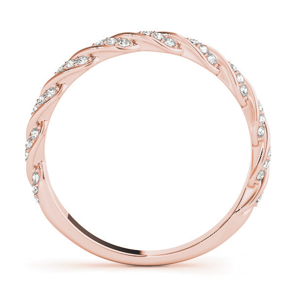 Twisting Half Eternity Ring in Gold & Platinum