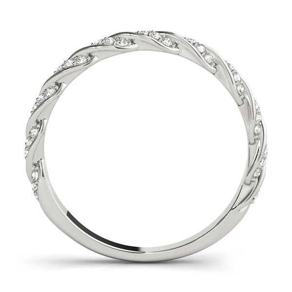 Twisting Half Eternity Ring in Gold & Platinum